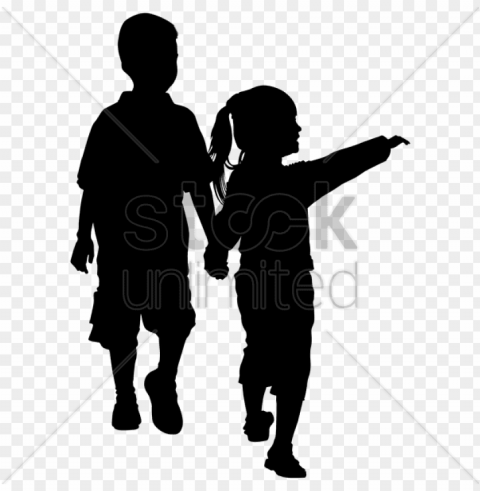 children holding hands Transparent PNG Isolated Graphic Element