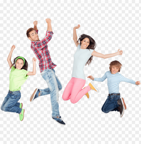 children jumping PNG art