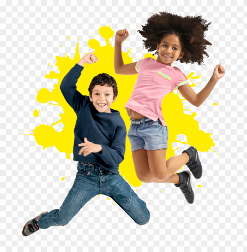children jumping PNG file without watermark