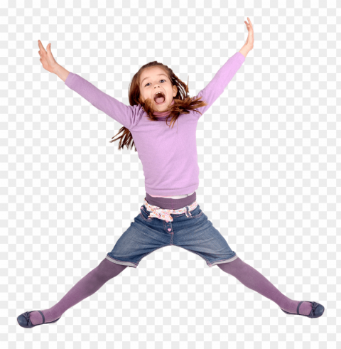 children jumping PNG with no background for free