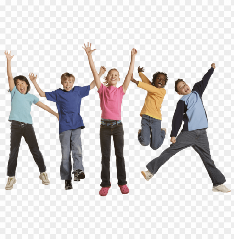 children jumping PNG with transparent bg