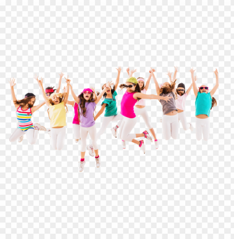 children jumping Transparent Background Isolated PNG Design Element