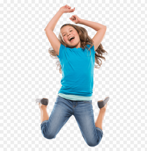 children jumping Transparent background PNG stock