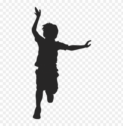 children playing silhouette PNG images with alpha transparency wide collection