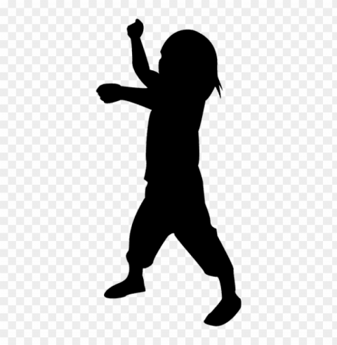 children playing silhouette PNG images with clear alpha layer