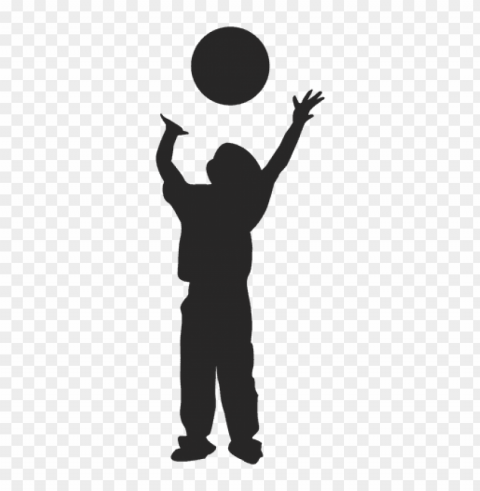 children playing silhouette PNG images with clear background