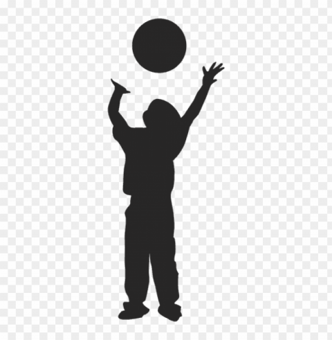 Children Playing Silhouette PNG Images With Clear Background