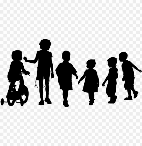 children playing silhouette PNG images with no attribution