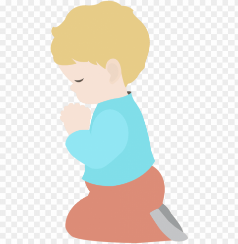 children praying clipart - prayer PNG Isolated Design Element with Clarity