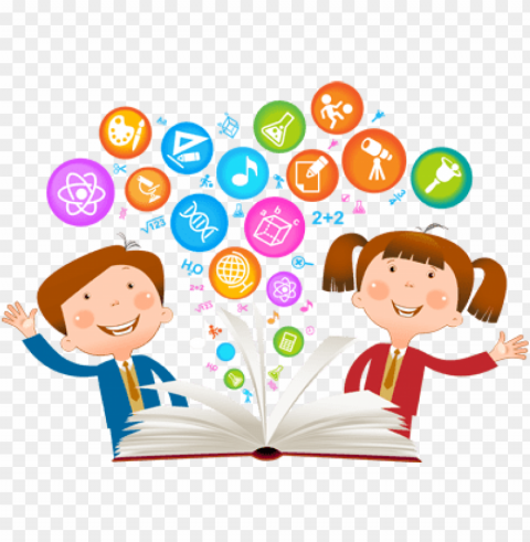 children reading Transparent Background PNG Isolated Icon