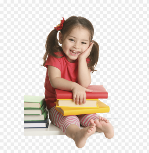 children reading Transparent Background PNG Isolated Item