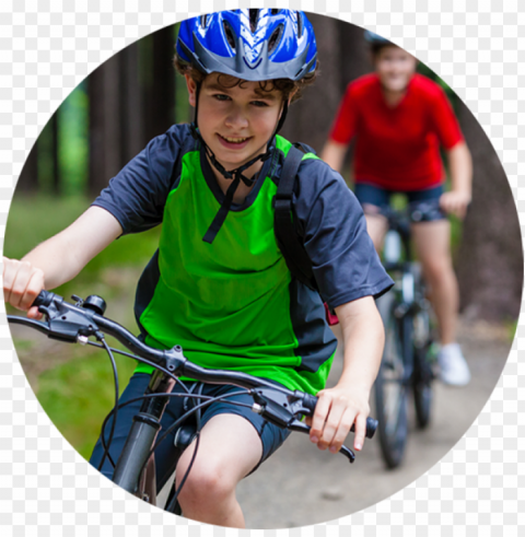children riding bikes - bicycle Transparent Background Isolation in PNG Image