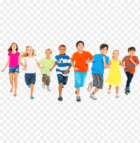 children running Isolated Item on Clear Background PNG