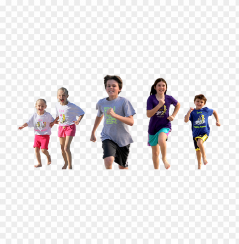 children running PNG transparent elements package