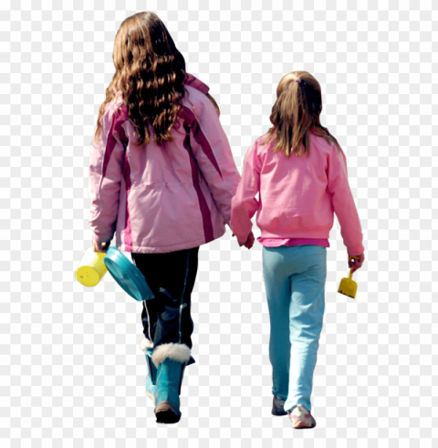 children walking PNG file with no watermark