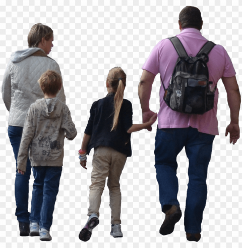 children walking PNG Graphic with Clear Background Isolation