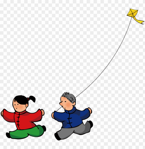 children who fly kites - children who fly kites Isolated Character on Transparent PNG