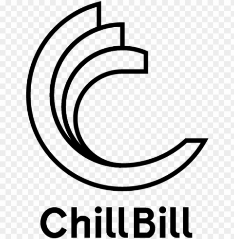 Chillbill Logo Cut - Line Art PNG Illustration Isolated On Transparent Backdrop