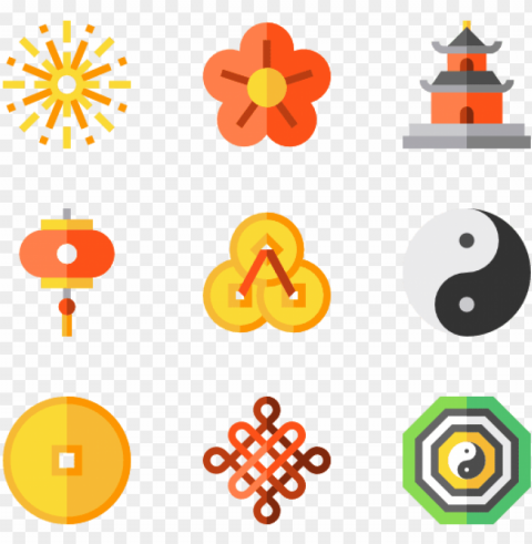 china 50 icons - chinese icon vectors PNG format with no background