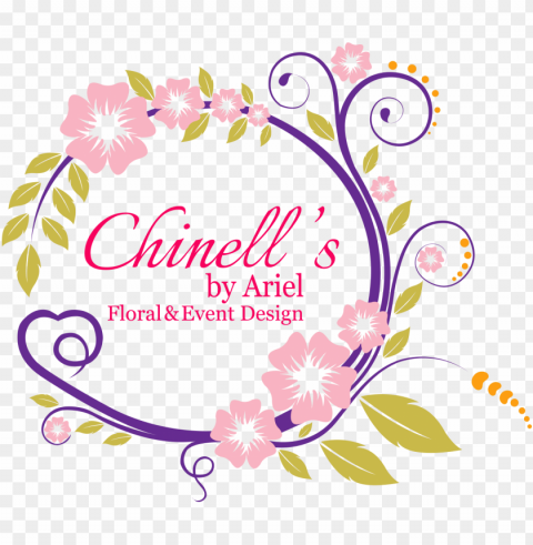 Chinells By Ariel - Flower Black And White Design Borders Transparent PNG Isolated Element