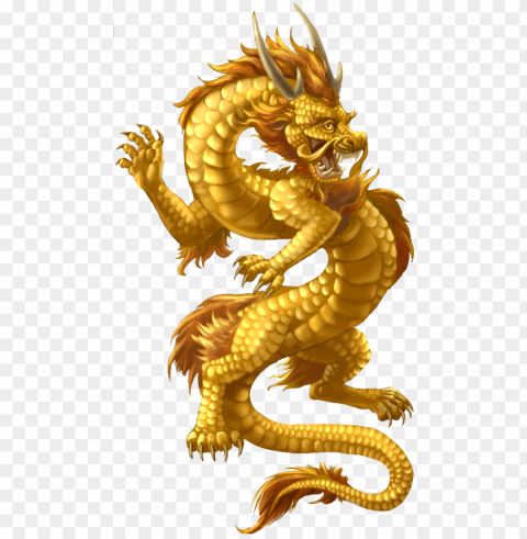 chinese dragon gold - chinese dragon transparent background PNG for mobile apps