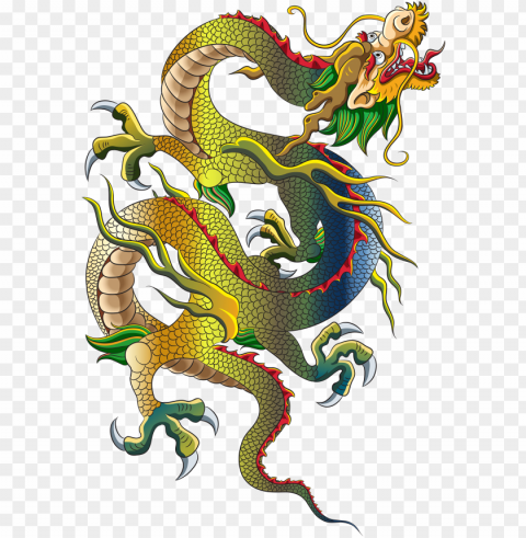 chinese dragon clip art - chinese dragon painti PNG with no bg
