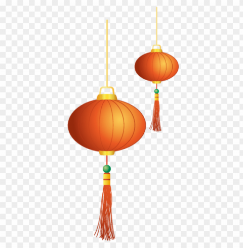 chinese new year pair of lanterns PNG with Isolated Object