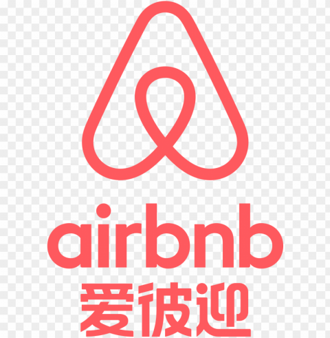 chinese rausch vertical lockup for print - airbnb logo Transparent Background Isolated PNG Icon