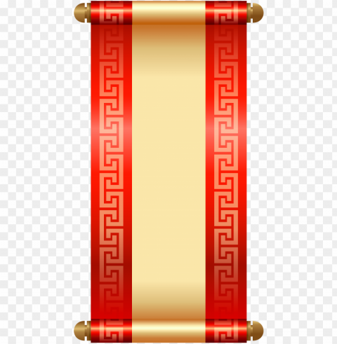 chinese scroll clip art - chinese scroll clipart ClearCut Background PNG Isolated Subject