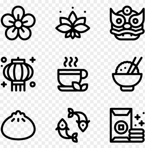chinese year 40 icons - driving icons PNG images for printing
