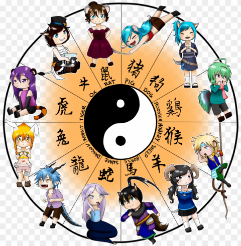 chinese zodiac circle by somniafairy - miraculous ladybug chinese zodiac PNG graphics with clear alpha channel broad selection
