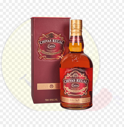 chivas regal extra blended whisky Isolated Design Element on Transparent PNG