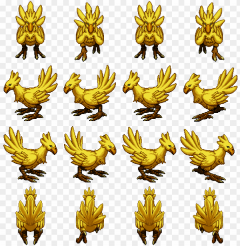 chocobo - chocobo sprite rpg maker Isolated Subject in Transparent PNG Format