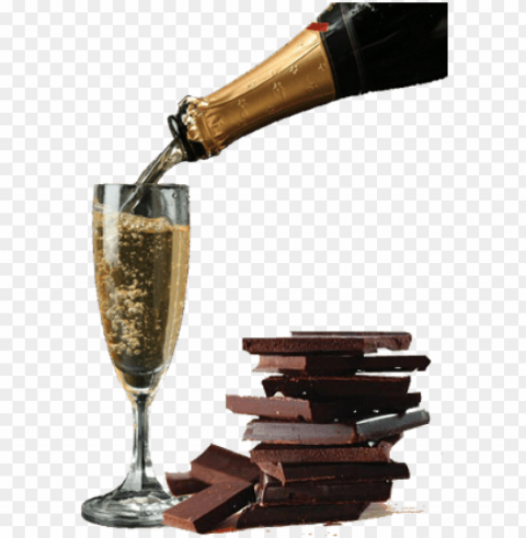chocolate & bubbles - champagne HighQuality Transparent PNG Isolated Object