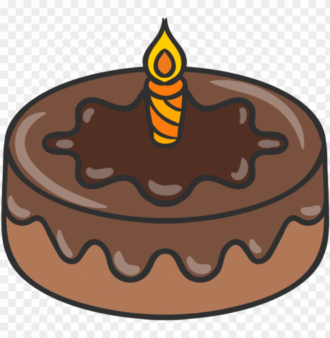 chocolate cake birthday cake drawing - desenho de um bolo de chocolate PNG files with clear background