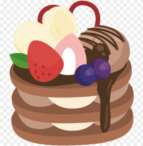 chocolate cake torte food- chocolate Isolated Artwork on Transparent Background PNG