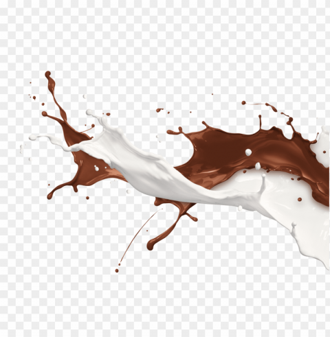 chocolate milk splash Transparent PNG Isolated Illustration