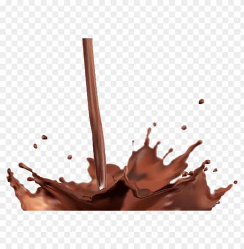 chocolate milk splash Transparent PNG Isolated Object