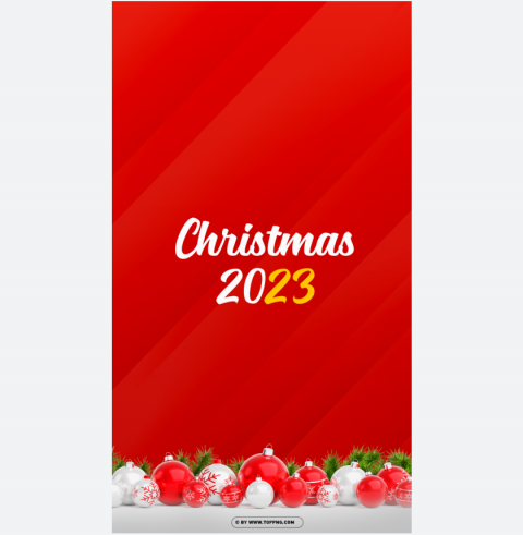 Christmas 2023 Wallpaper aesthetic PNG transparent elements complete package