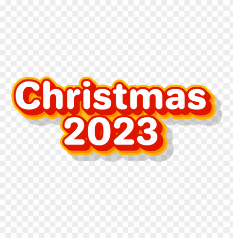 christmas 2023 3d sticker free download PNG Image with Isolated Element