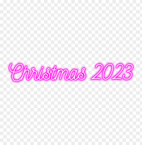 christmas 2023 with 3d neon pink text PNG Image Isolated with Transparent Detail