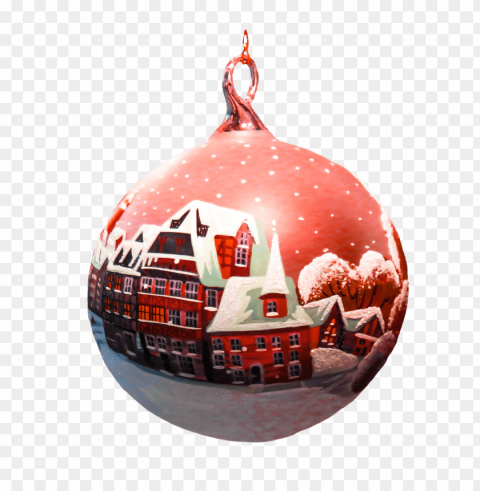 christmas bauble houses drawing Transparent art PNG