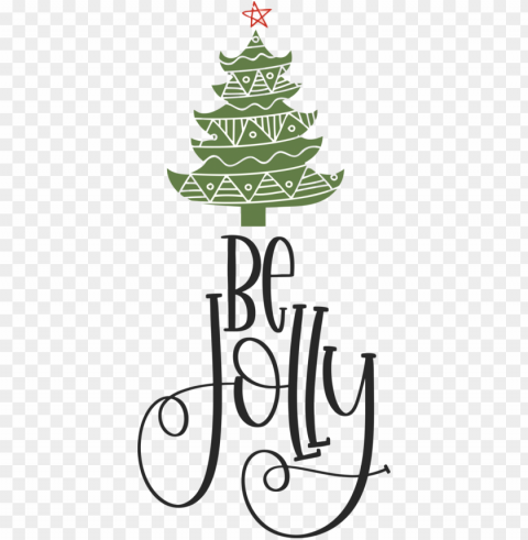 Christmas Christmas Day Christmas tree Holiday for Be Jolly for Christmas Isolated Character on Transparent PNG