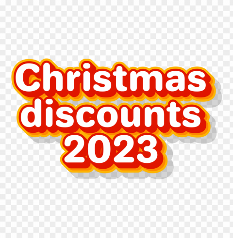 christmas discounts 2023 PNG Image with Isolated Graphic