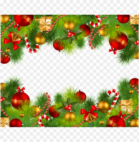 christmas double frame Transparent Background PNG Isolated Character