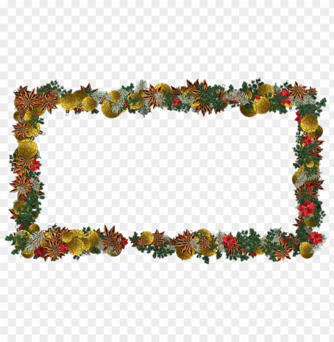 christmas frame empty Transparent Background PNG Isolated Element