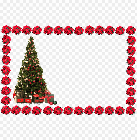 christmas frame with tree Transparent Background PNG Isolated Pattern PNG transparent with Clear Background ID b13efb97