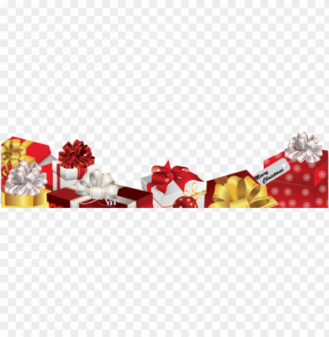 christmas gifts footer Transparent background PNG stock PNG transparent with Clear Background ID d1f01cff