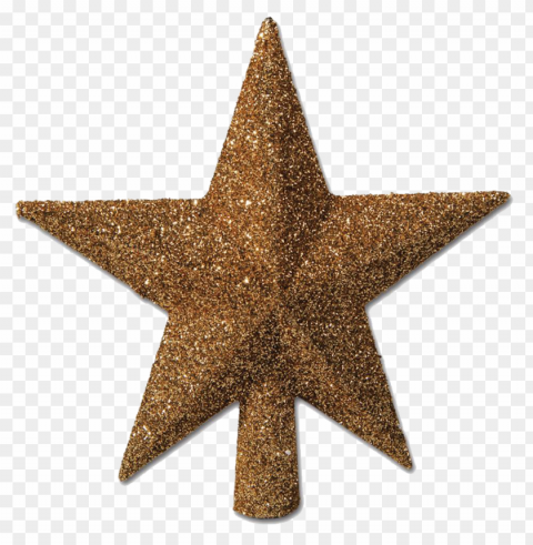 christmas gold star glitter Isolated Object with Transparent Background in PNG