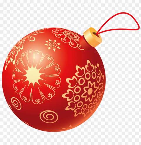christmas red ball Transparent PNG Graphic with Isolated Object